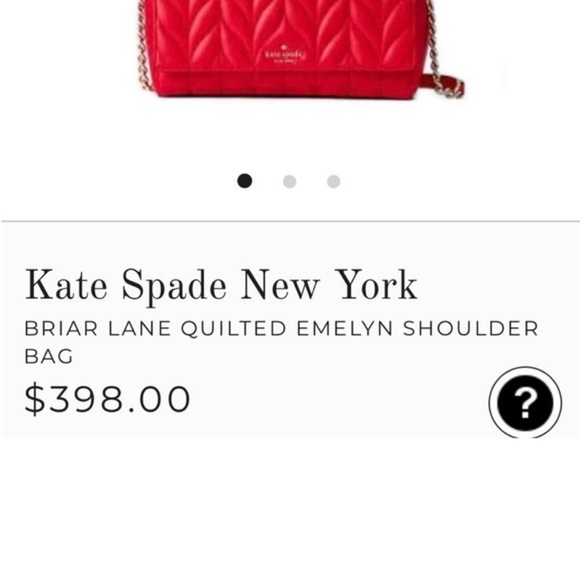 Kate Spade Briar Lane Quilted Emelyn Red Bag - Picture 5 of 7